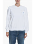 Samsoe Samsoe Fleeced Cotton GITTA Crew-neck Sweatshirt with Embroidered L