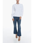 Samsoe Samsoe Fleeced Cotton GITTA Crew-neck Sweatshirt with Embroidered L