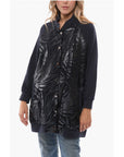 Stretch Cotton Lightweight Jacket with Lurex Details and Sna