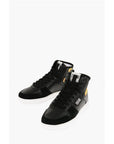Versace JEANS COUTURE Leather and Fabric MEYSSA High-Top Sneakers wi