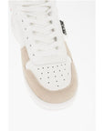 Versace JEANS COUTURE Leather and Fabric MEYSSA High-Top Sneakers wi