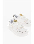 Versace JEANS COUTURE Textured Leather COURT 88 Low Top Sneakers wit