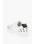 Versace JEANS COUTURE Textured Leather COURT 88 Low Top Sneakers wit