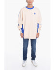 Honey Fucking Dijon Two-Tone Fleeced Cotton Crew-neck Sweatshirt