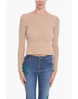 Aeron Openwork Crochet Sweather with Open Back
