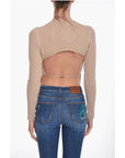 Aeron Openwork Crochet Sweather with Open Back