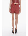 The Mannei Leather ELKE Single-pleated Shorts