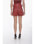 The Mannei Leather ELKE Single-pleated Shorts