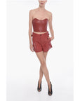 The Mannei Leather ELKE Single-pleated Shorts