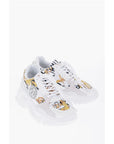 Versace JEANS COUTURE Baroque Motif Sneakers with Suede Details 7cm