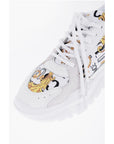 Versace JEANS COUTURE Baroque Motif Sneakers with Suede Details 7cm