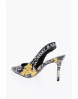 Versace JEANS COUTURE Baroque Motif Faux Leather Slingback 9,5cm