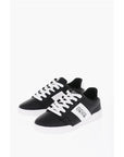 Versace JEANS COUTURE Two-Tone Leather BROOKLYN Low-Top Sneakers wit
