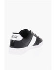 Versace JEANS COUTURE Two-Tone Leather BROOKLYN Low-Top Sneakers wit