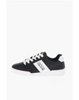 Versace JEANS COUTURE Two-Tone Leather BROOKLYN Low-Top Sneakers wit