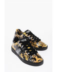 Versace JEANS COUTURE Baroque Motif Patent Leather BROOKLYN Low-Top