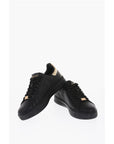 Versace JEANS COUTURE Textured Leather Low-Top Sneakers with Golden