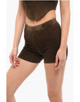 Cotton Citizen Ribbed Shorts with Distressed Detailing