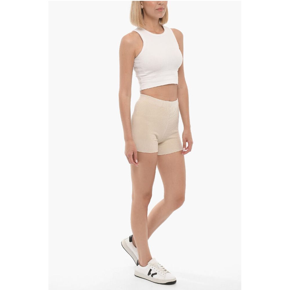 Cotton Citizen Stretch Cotton Ribbed Shorts