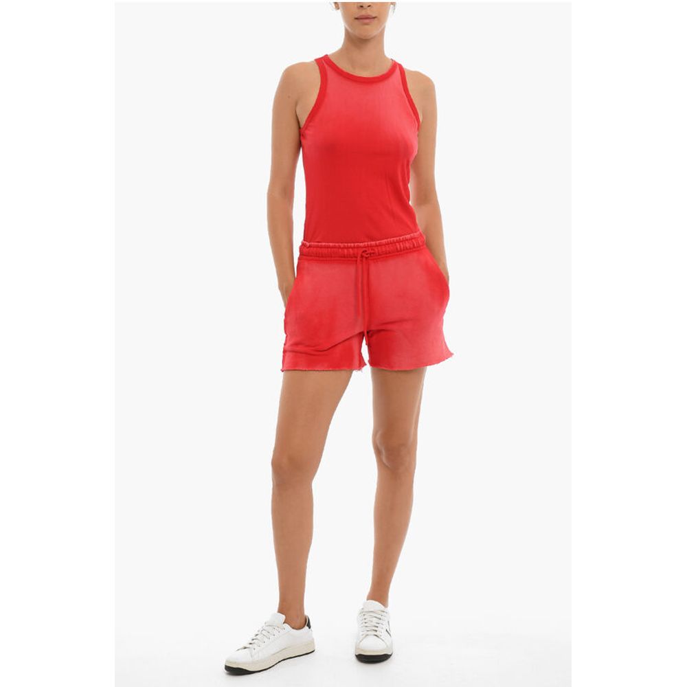 Cotton Citizen Brushed Cotton Shorts With Raw Cut Bottom