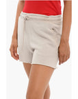 Cotton Citizen Brushed Cotton Shorts With Raw Cut Bottom