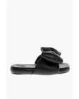 Off-White Padded Leather Bow Sliders