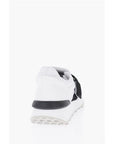Ixos Leather and Fabric Low Top Sneakers with Touch Strap Closure