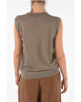 Ixos Knitted CURLIN Tank Top with Ribbed Hems