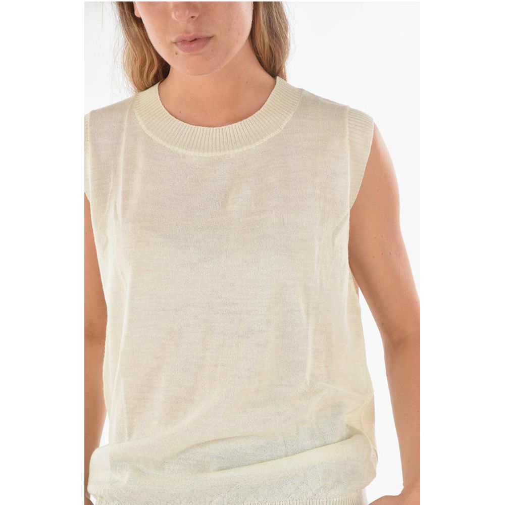 Ixos Knitted CURLIN Tank Top with Ribbed Hems
