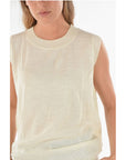 Ixos Knitted CURLIN Tank Top with Ribbed Hems