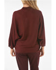 Ixos Virgin Wool Blend CURLIN Crewneck Sweater with Batwing Sleev