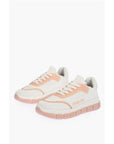 Moschino LOVE perforated fabric two-tone TASSEL50 sneakers