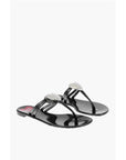 Moschino LOVE rubber thong sandals with heart detail