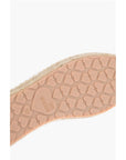 Moschino LOVE mesh espadrilles with logo-print and raffia sole