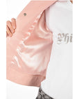 Philipp Plein COUTURE Leather Bomber Jacket CRYSTAL embellished with studs