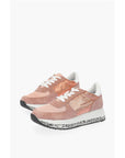 Moschino LOVE suede leather and sequined sneakers with all over logo