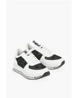 Moschino LOVE leather sneakers with mesh details and all over logo so