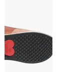Moschino LOVE suede leather and sequined sneakers with all over logo