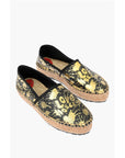 Moschino LOVE Leather SPLASH Platform Espadrilles with Logo 4 cm