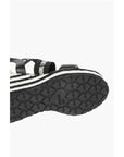 Moschino LOVE Leather Wedge Sandals with Logo 12cm