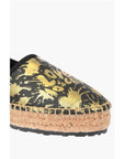 Moschino LOVE Leather SPLASH Platform Espadrilles with Logo 4 cm