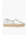 Moschino LOVE Leather SPLASH Platform Espadrilles with Logo 4 cm