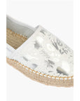 Moschino LOVE Leather SPLASH Platform Espadrilles with Logo 4 cm