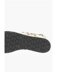 Moschino LOVE Laminated Leather Thong Sandals CAPRI with Studs