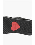Moschino LOVE suede leather and fabric sneakers with logoed sole