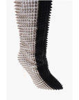 Philipp Plein 12cm leather studded FASHION SHOW over the knee boots
