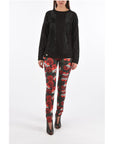 Philipp Plein COUTURE lurex LS cable knit sweat with crystal