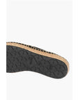 Moschino LOVE Suede Split Leather Platform Espadrilles with Strass Lo