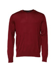 Dolce & Gabbana Maroon Cashmere Crew Neck Sweatshirt Sweater