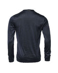 Dolce & Gabbana Dark Blue Silk Crew Neck Sweatshirt Sweater